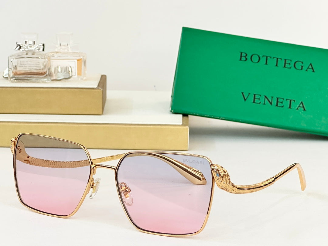 Bottega Veneta BV1427LU Green & Gold Designer Sunglasses 61-17-138 mm