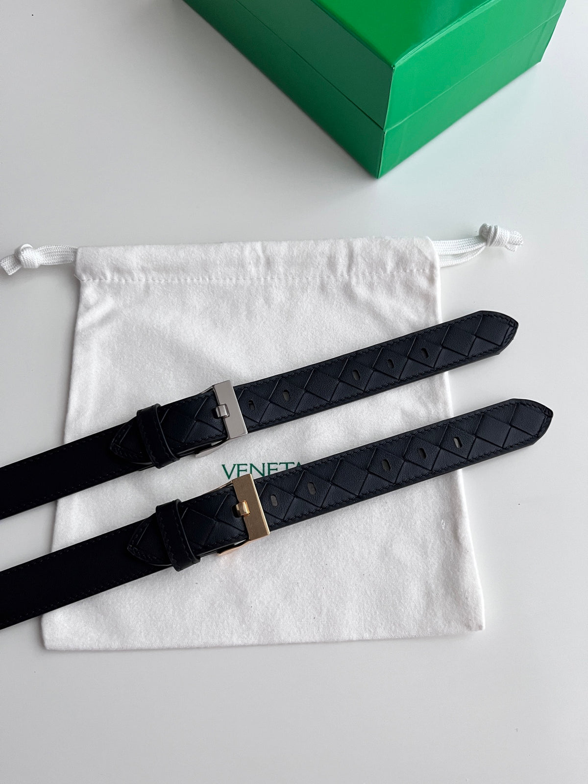 Bottega Veneta Black & Green Designer Belt Edition 2