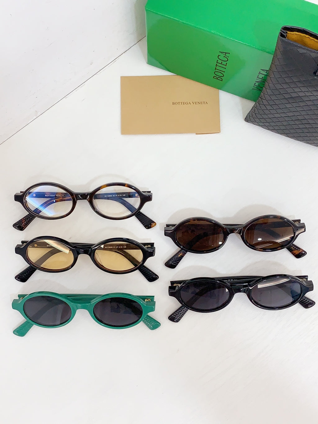 Bottega Veneta BV1388S Green Designer Sunglasses 57-19-145 mm Edition 2 - detail image 9