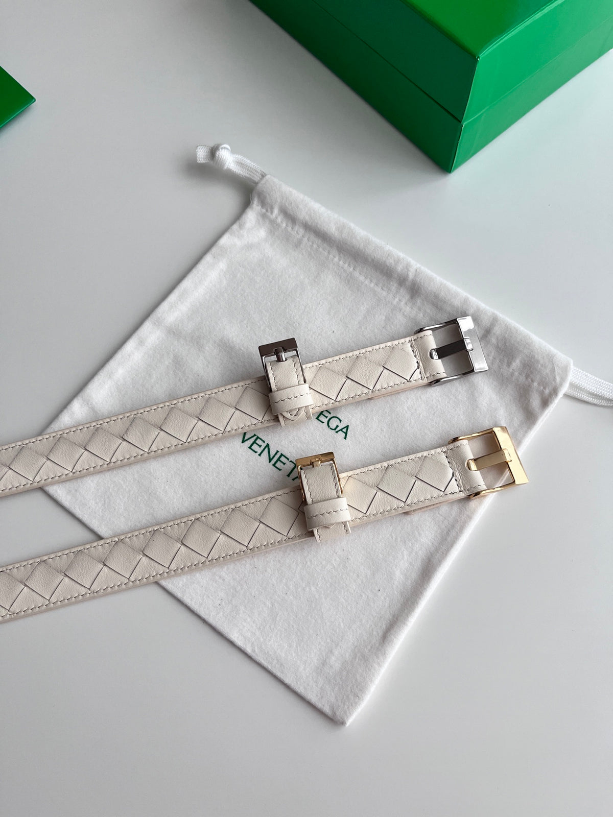 Bottega Veneta Silver Designer Belt Edition 4