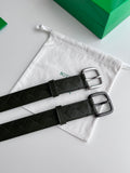 Bottega Veneta Dark Green & Green Designer Belt