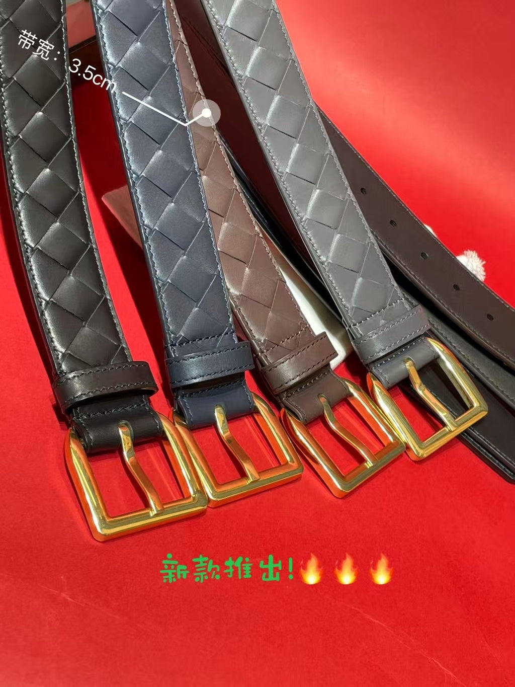 Bottega Veneta Red Designer Belt Edition 2