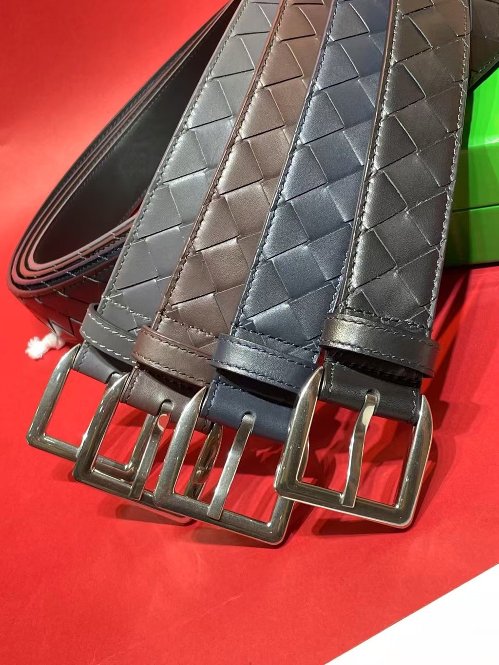 Bottega Veneta Red Designer Belt Edition 2 - detail image 6