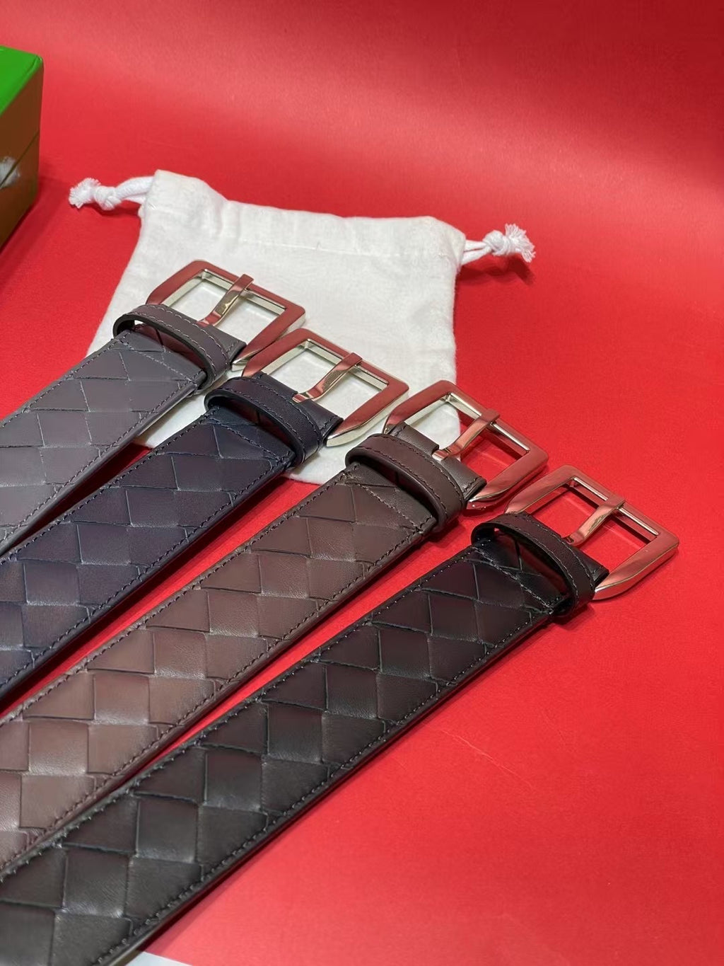 Bottega Veneta Red Designer Belt Edition 2 - detail image 5