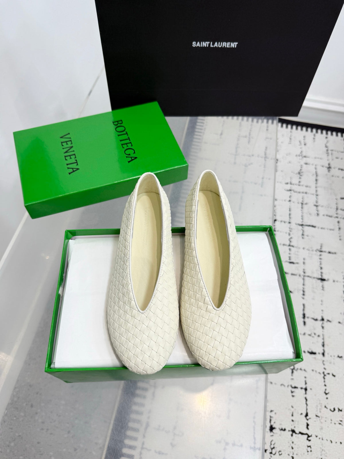 Bottega Veneta 40.41.42 Black & Green Ballet Flats EU 35-42 Edition 3
