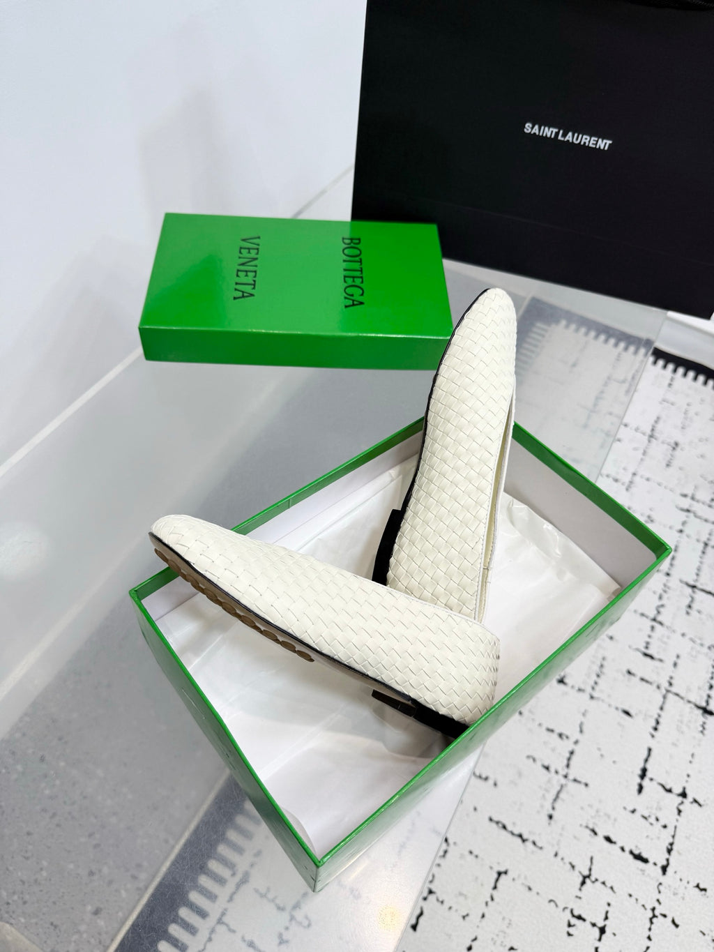 Bottega Veneta 40.41.42 Black & Green Ballet Flats EU 35-42 Edition 3 - detail image 6