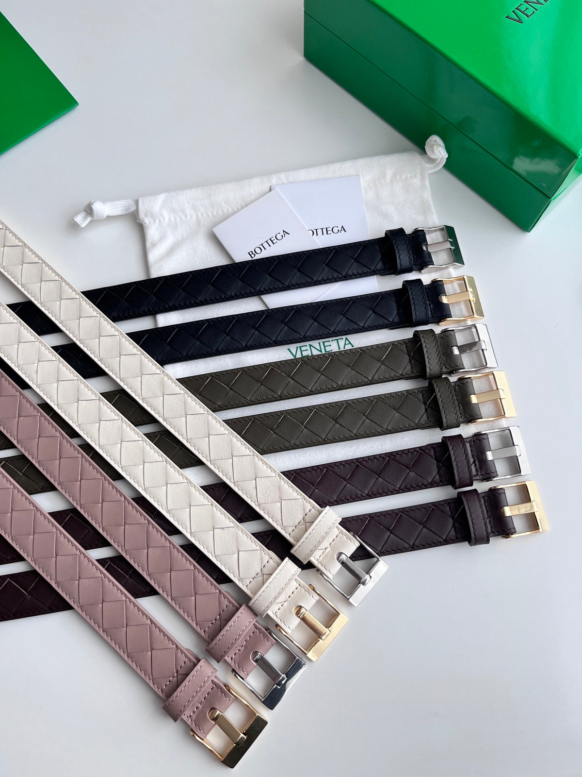Bottega Veneta Black Designer Belt Edition 15