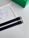 Bottega Veneta Black & Green Designer Belt