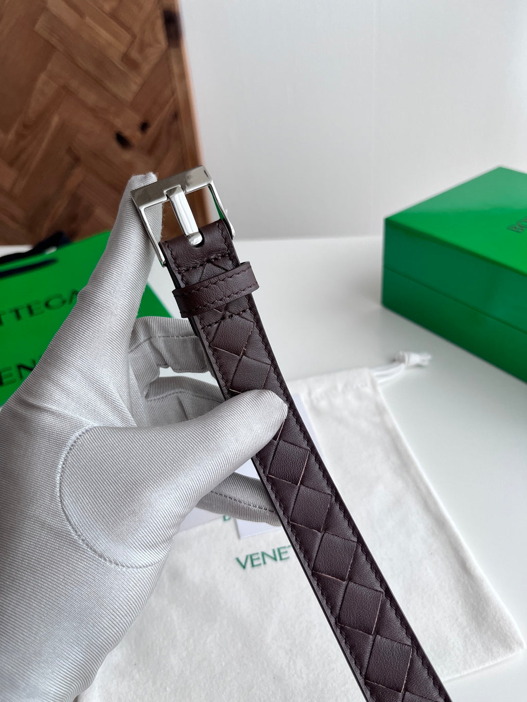Bottega Veneta 786119V2ZL42190 Brown & Gold Designer Watch - detail image 3
