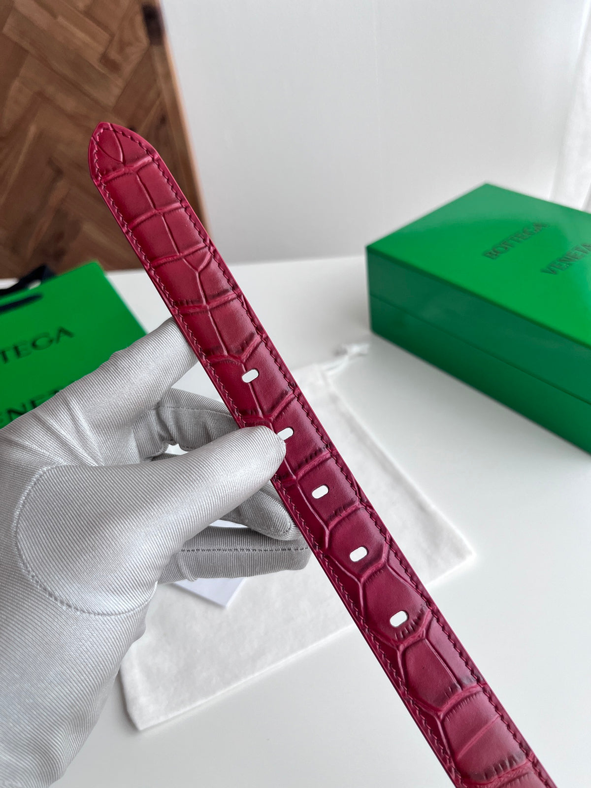 Bottega Veneta Burgundy & Red Designer Belt Edition 2 - detail image 6