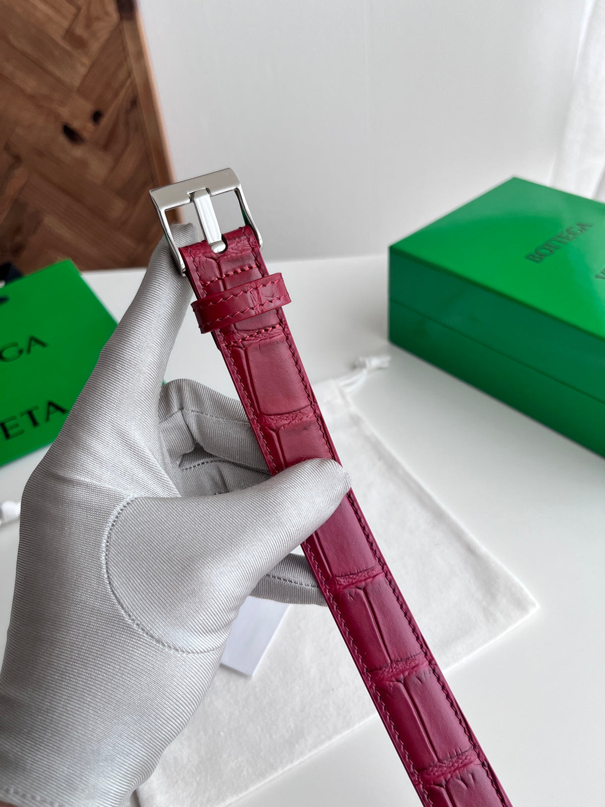 Bottega Veneta Burgundy & Red Designer Belt Edition 2 - detail image 3