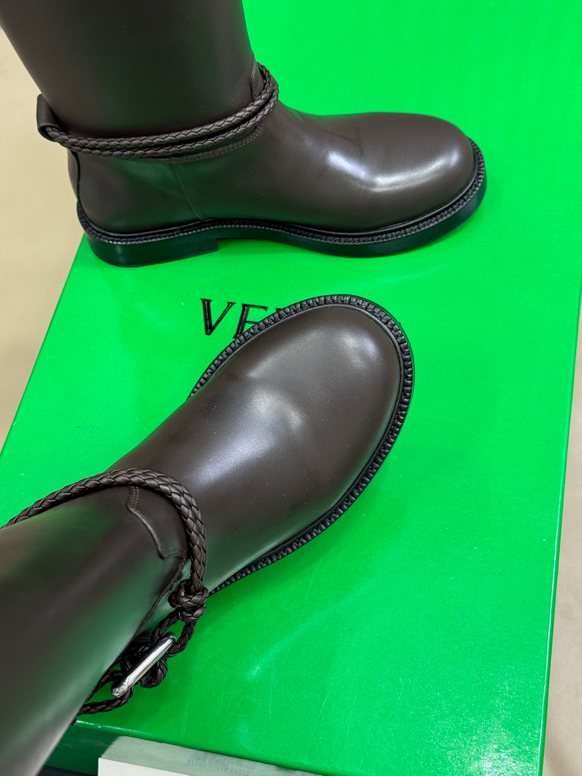 Bottega Veneta Black & Green Designer Shoes EU 35-41 Edition 8 - detail image 6