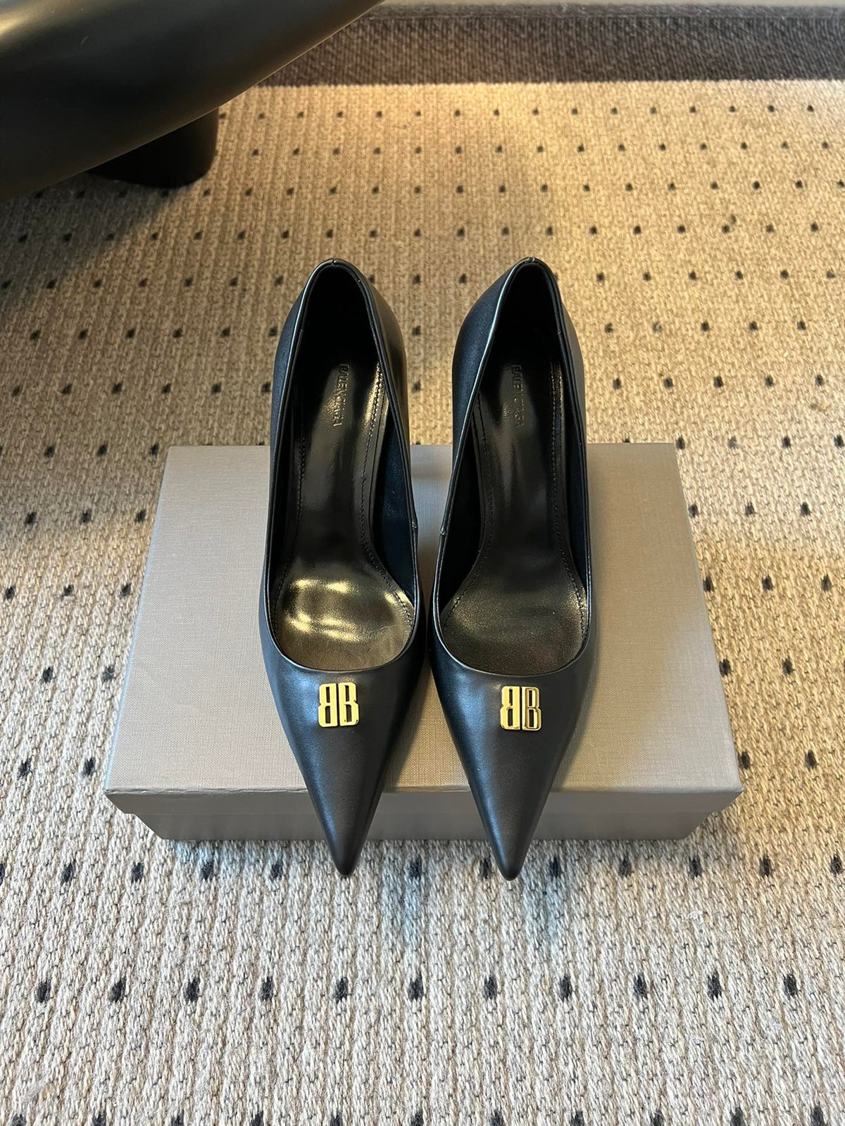 Balenciaga Black & Rose Gold Designer Shoes EU 35-41