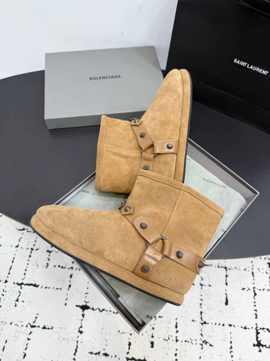 Balenciaga Black & Brown Boots EU 35-41 - detail image 4