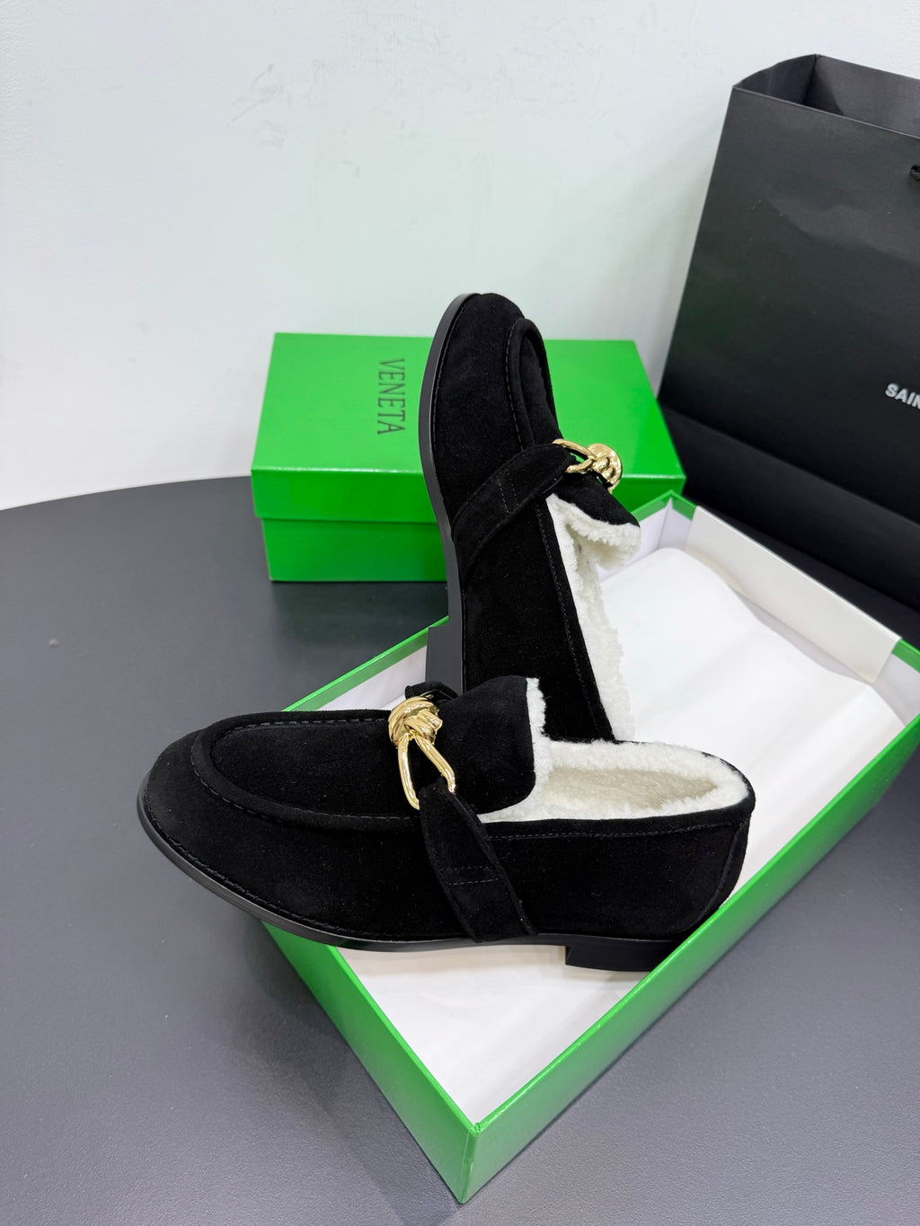Bottega Veneta Black & Green Designer Shoes EU 35-42 Edition 13 - detail image 5