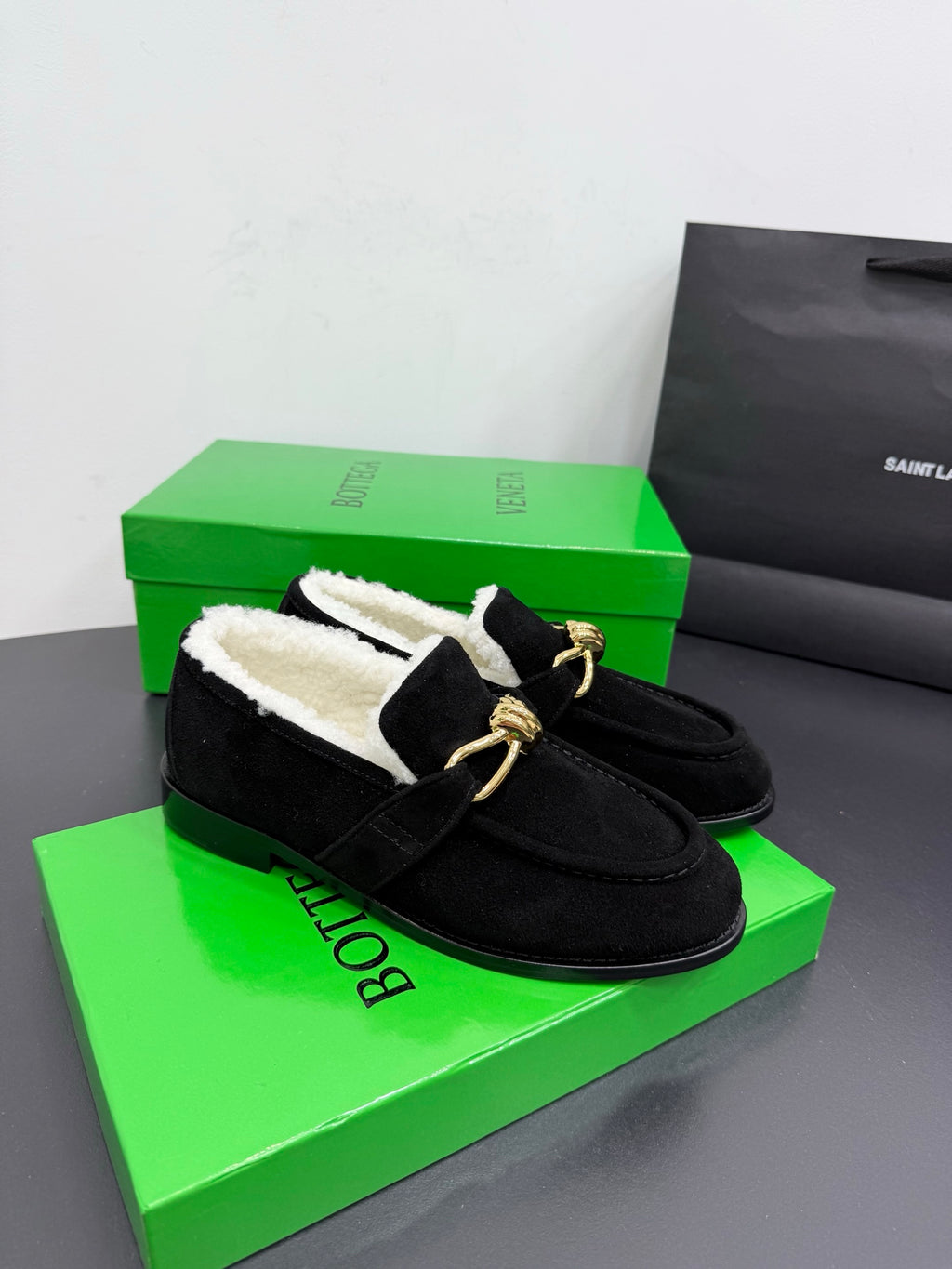 Bottega Veneta Black & Green Designer Shoes EU 35-42 Edition 13 - detail image 2