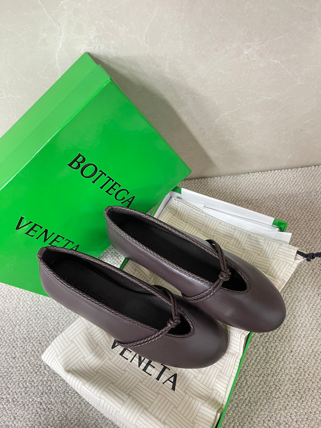 Bottega Veneta Black & Green Ballet Flats EU 35-42 - detail image 3