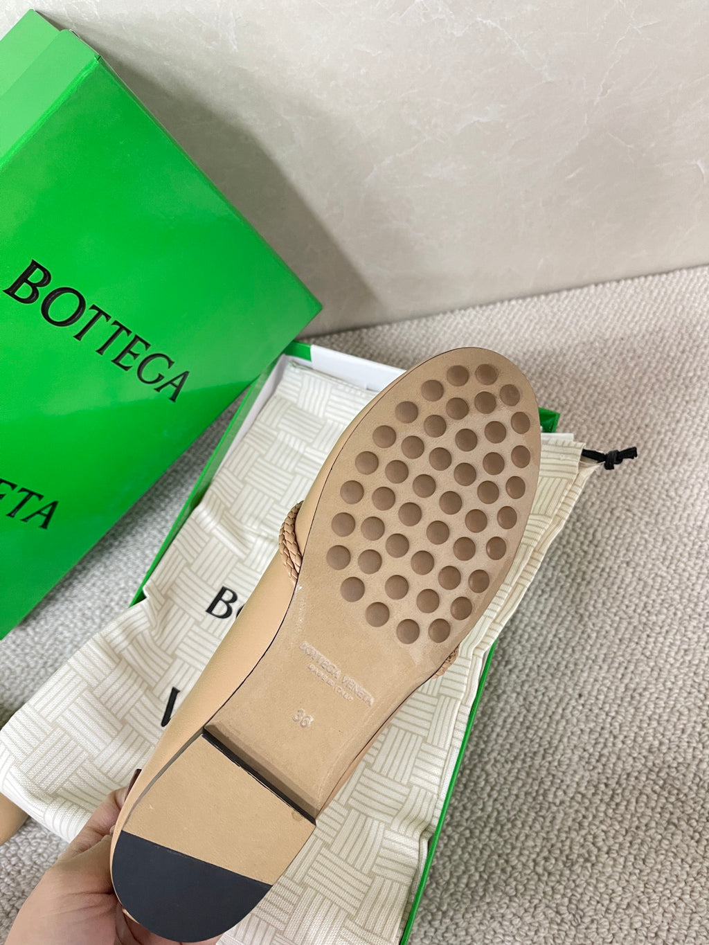 Bottega Veneta Green & Rose Gold Designer Shoes EU 35-42 - detail image 8