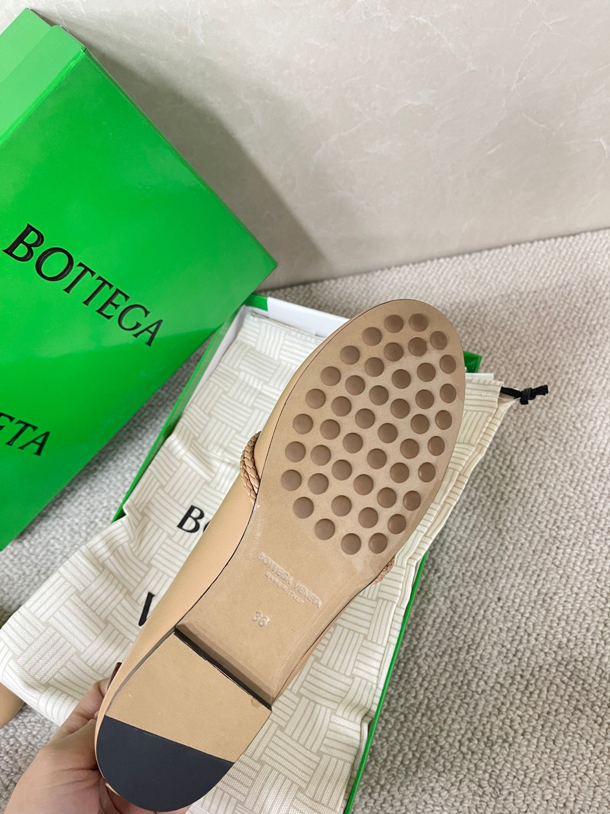 Bottega Veneta Green & Rose Gold Designer Shoes EU 35-42 - detail image 8