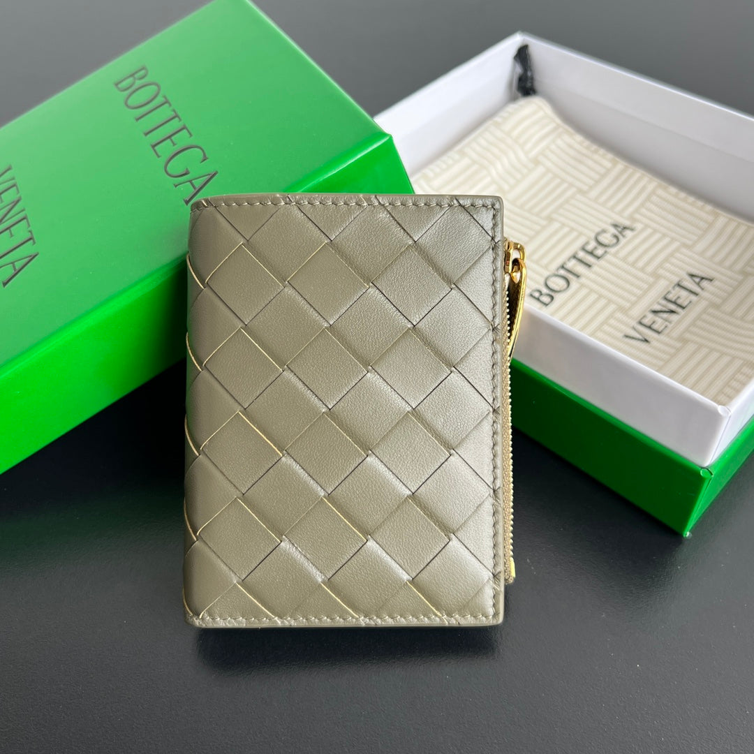Bottega Veneta Black & Green Coin Purse