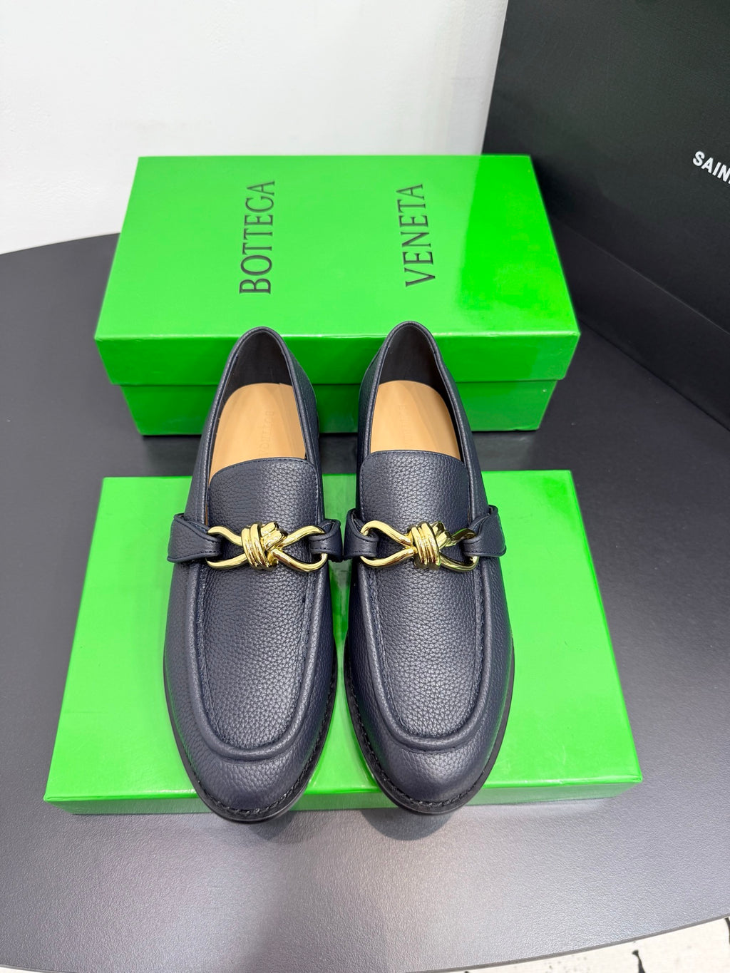 Bottega Veneta 40.41.42 Black & Green Loafers EU 35-42 Edition 8