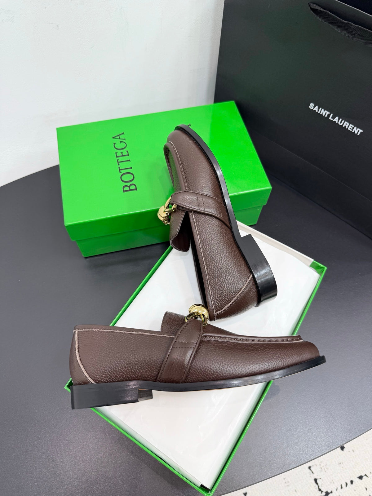 Bottega Veneta Black & Green Designer Shoes EU 35-42 Edition 18 - detail image 4