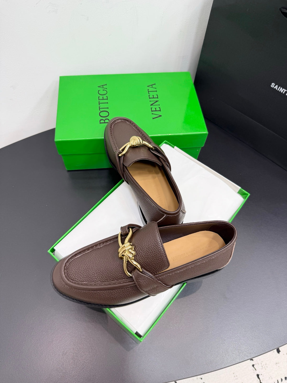 Bottega Veneta Black & Green Designer Shoes EU 35-42 Edition 18 - detail image 6