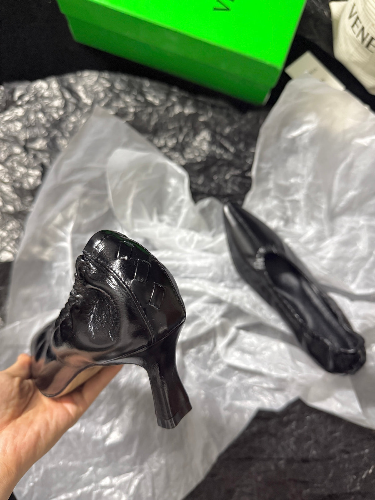 Bottega Veneta 40.41.42 Black & Green Heels EU 35-39 - detail image 8