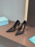Aquazzura Black & Rose Gold Designer Shoes EU 36-43