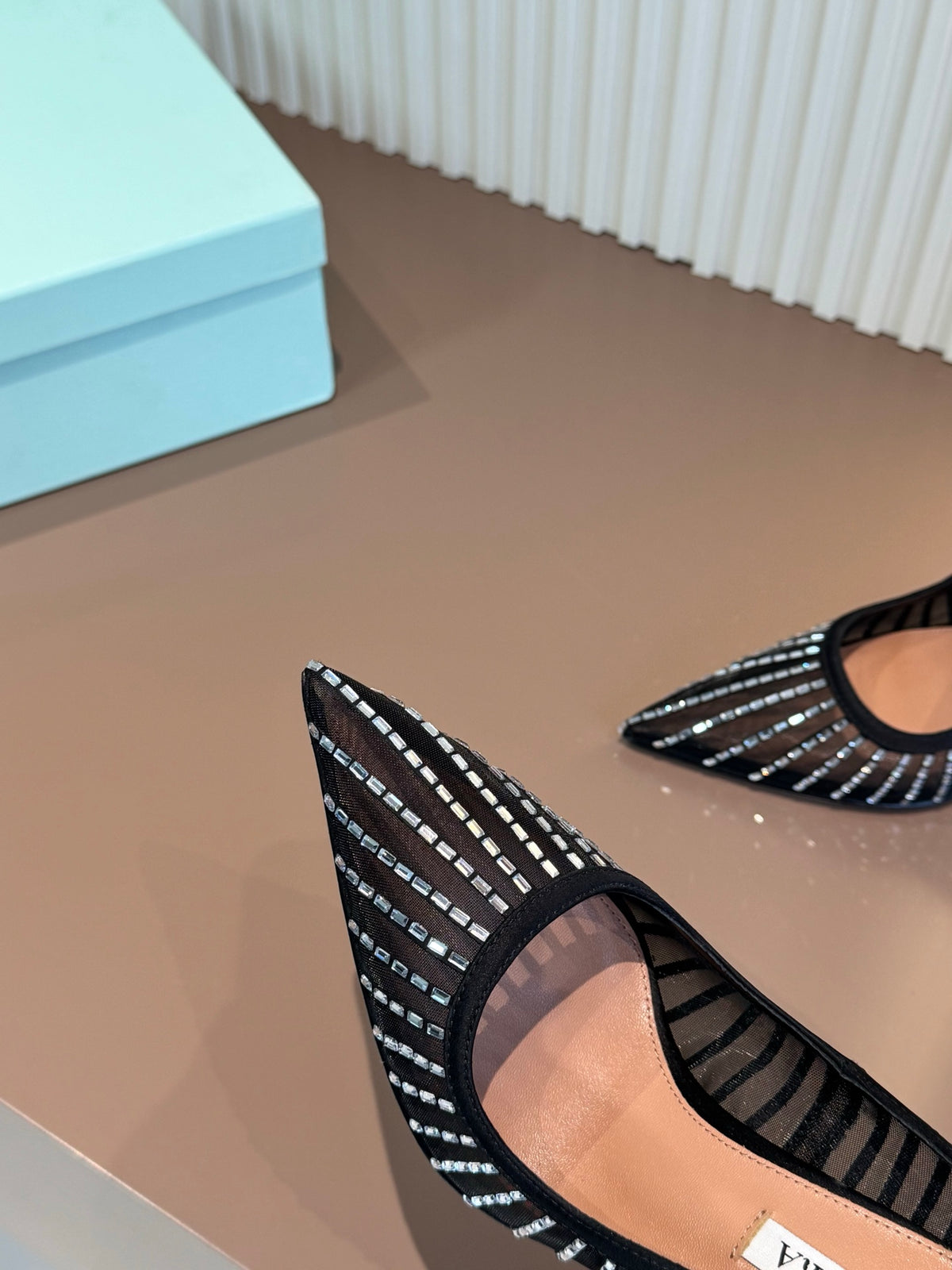 Aquazzura Black & Rose Gold Designer Shoes EU 36-43 - detail image 6