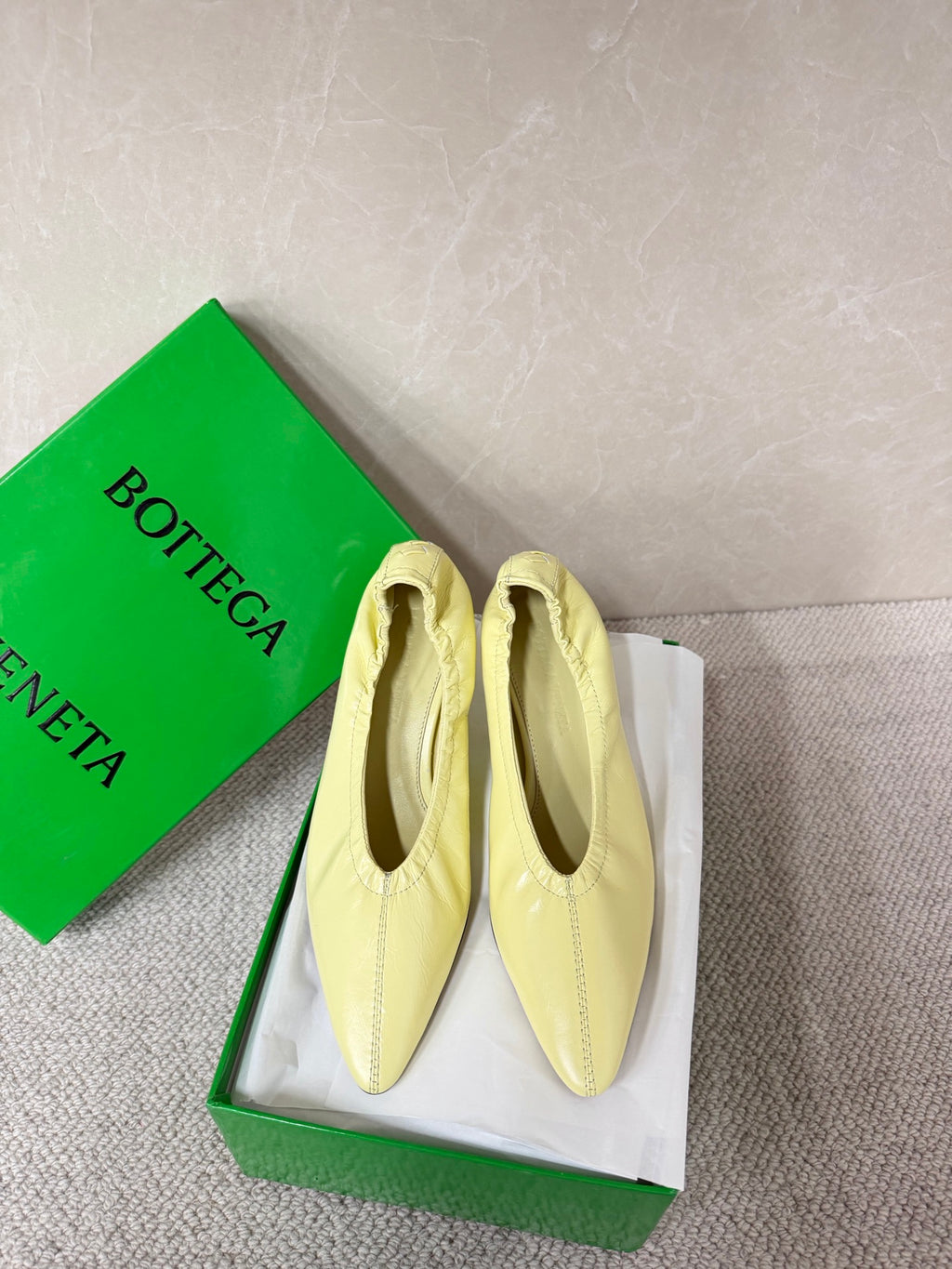 Bottega Veneta Gold & Green Designer Shoes EU 35-42
