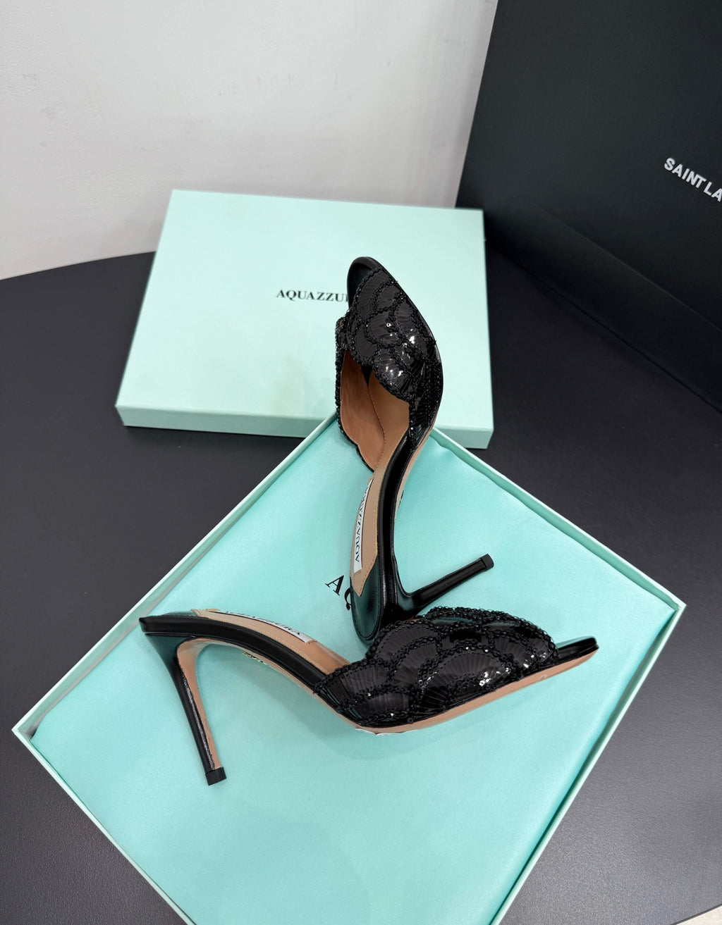 Aquazzura 40.41.42 Black Slides EU 35-42 Edition 2 - detail image 4