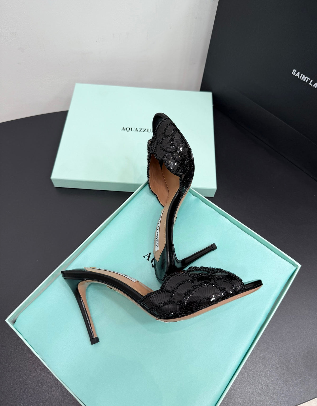 Aquazzura 40.41.42 Black Slides EU 35-42 Edition 2 - detail image 4