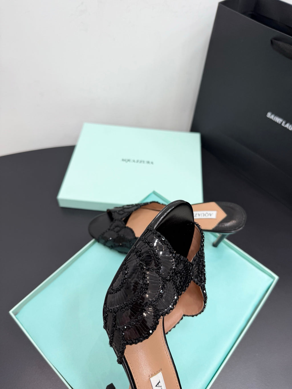Aquazzura 40.41.42 Black Slides EU 35-42 Edition 2 - detail image 7