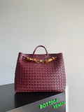 Bottega Veneta 743575 Black & Red Designer Handbag