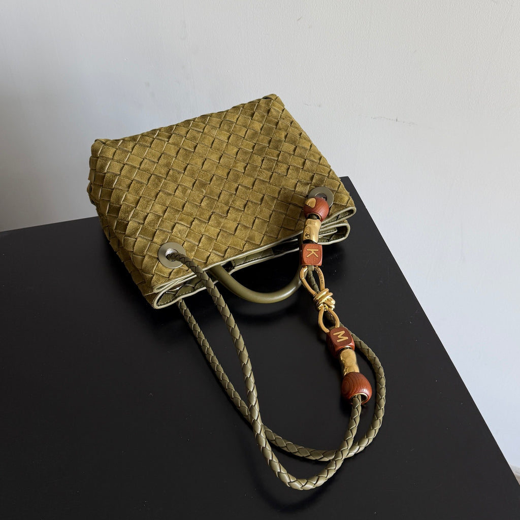 Bottega Veneta 743568 Black & Olive Green Designer Handbag Edition 3 - detail image 2