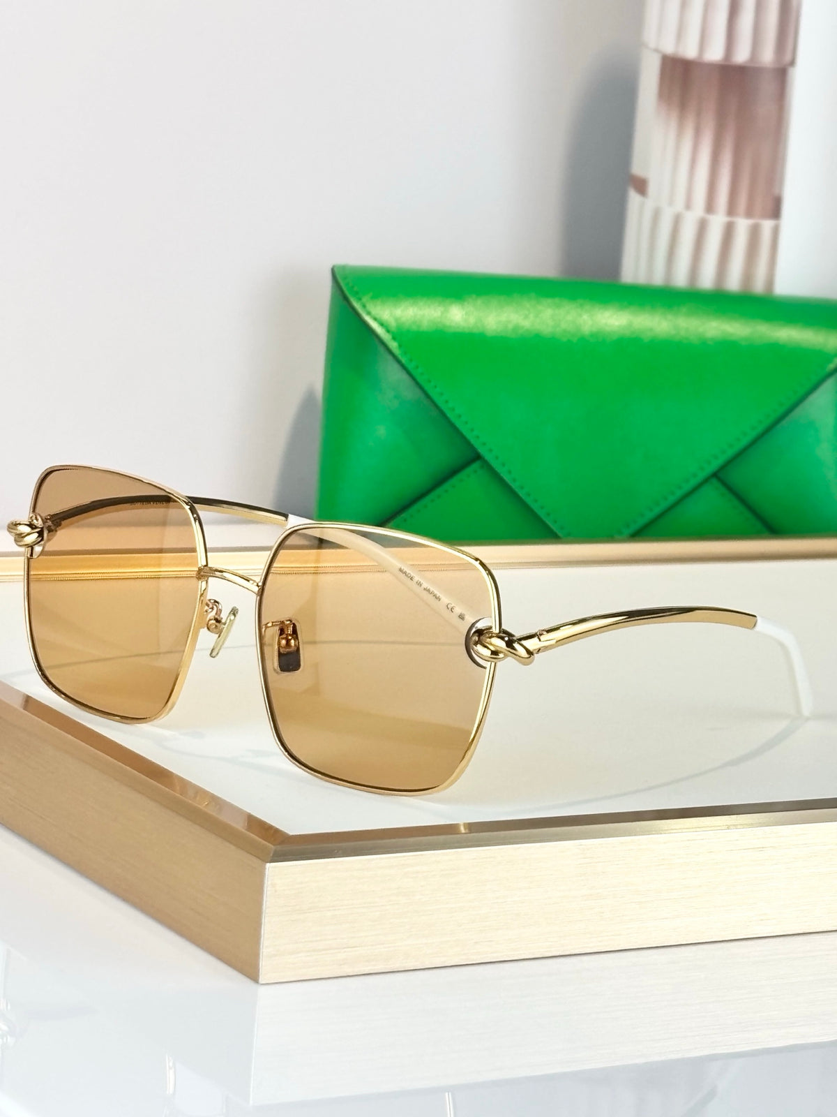 Bottega Veneta BV40074U Green Designer Sunglasses 58-18-142 mm - detail image 4