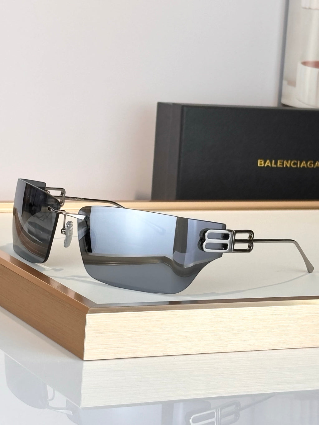 Balenciaga BB0485SA Rose Gold Designer Sunglasses - detail image 7
