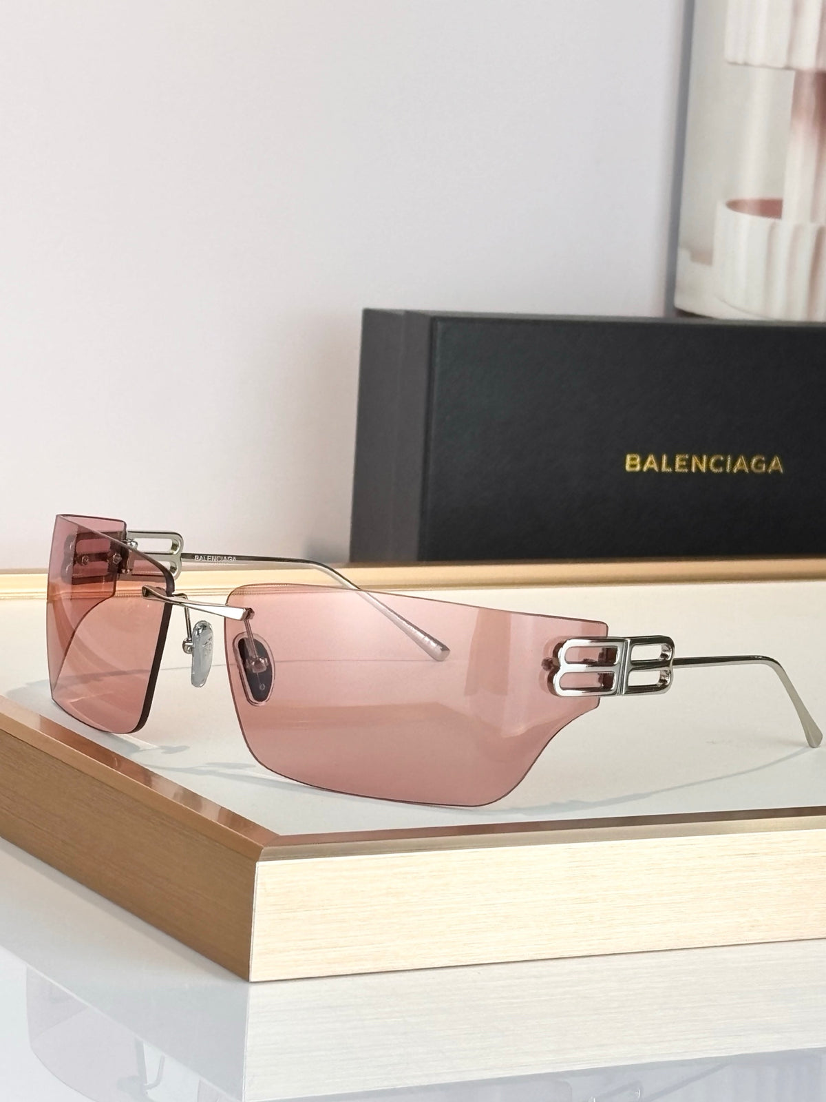 Balenciaga BB0485SA Rose Gold Designer Sunglasses - detail image 2