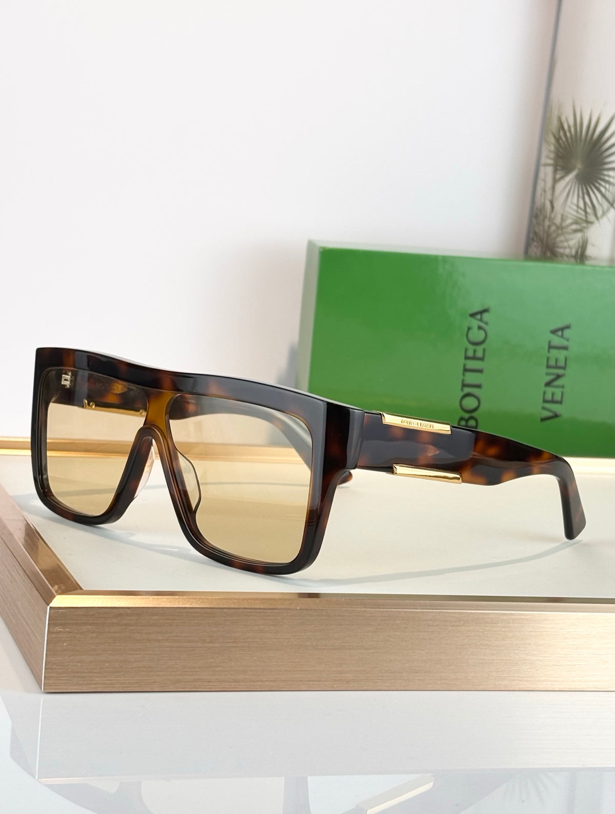 Bottega Veneta BV1451S Brown & Green Designer Sunglasses