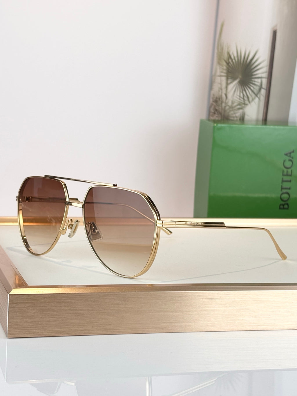 Bottega Veneta BV1465S Rose Gold Designer Sunglasses 60-19-140 mm - detail image 9