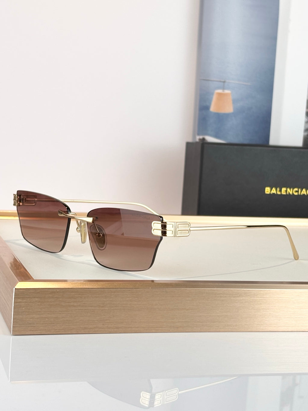 Balenciaga BB0487S Rose Gold Designer Sunglasses 61-17-145 mm - detail image 4