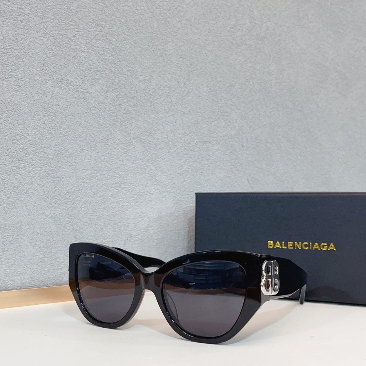 Balenciaga BB0322SK Black & Blue Designer Sunglasses 55-19-135 mm - detail image 3
