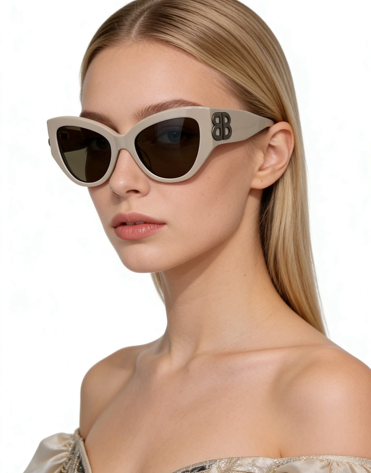 Balenciaga BB0322SK Rose Gold Designer Sunglasses 55-19-135 mm - detail image 6