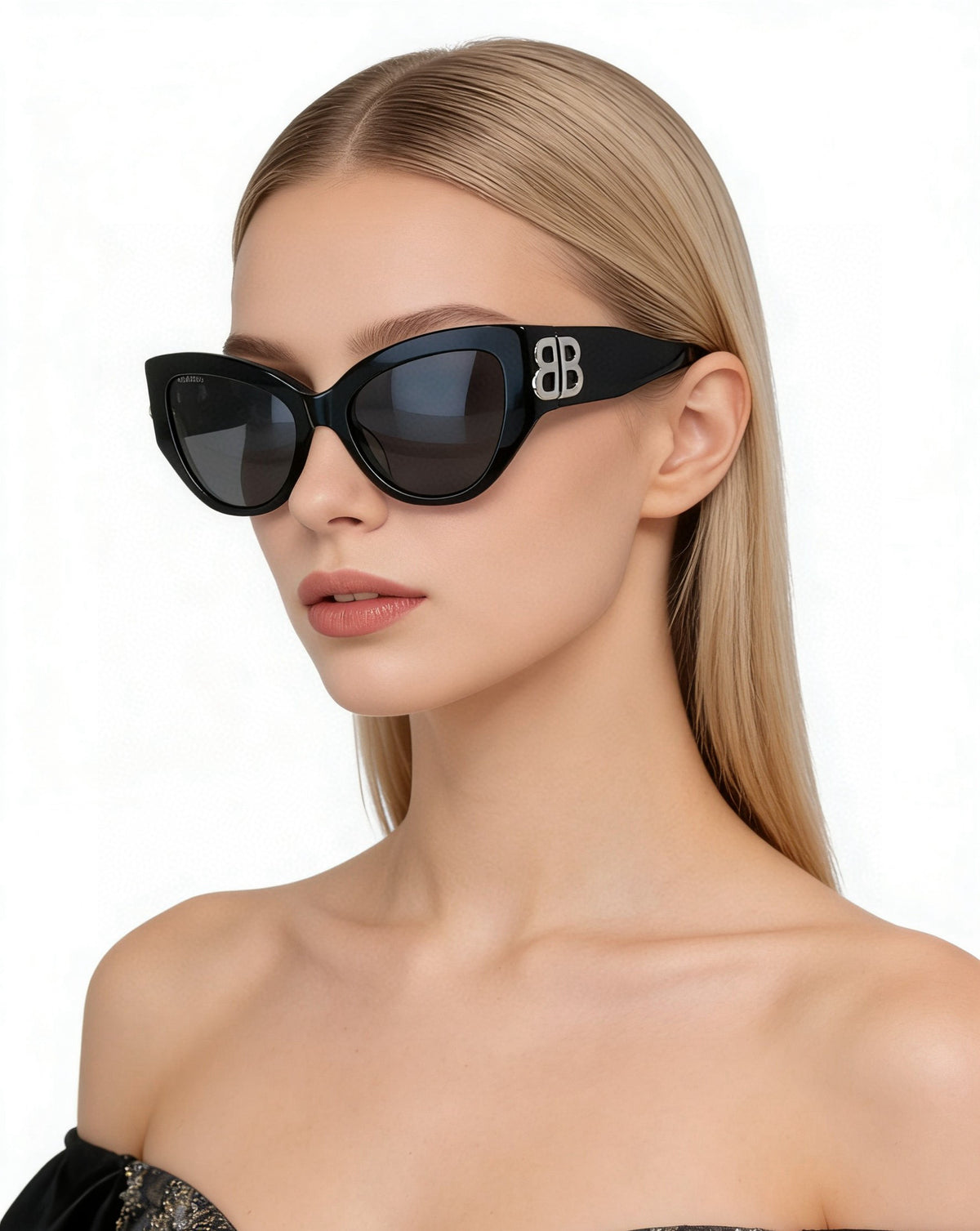 Balenciaga BB0322SK Rose Gold Designer Sunglasses 55-19-135 mm - detail image 7