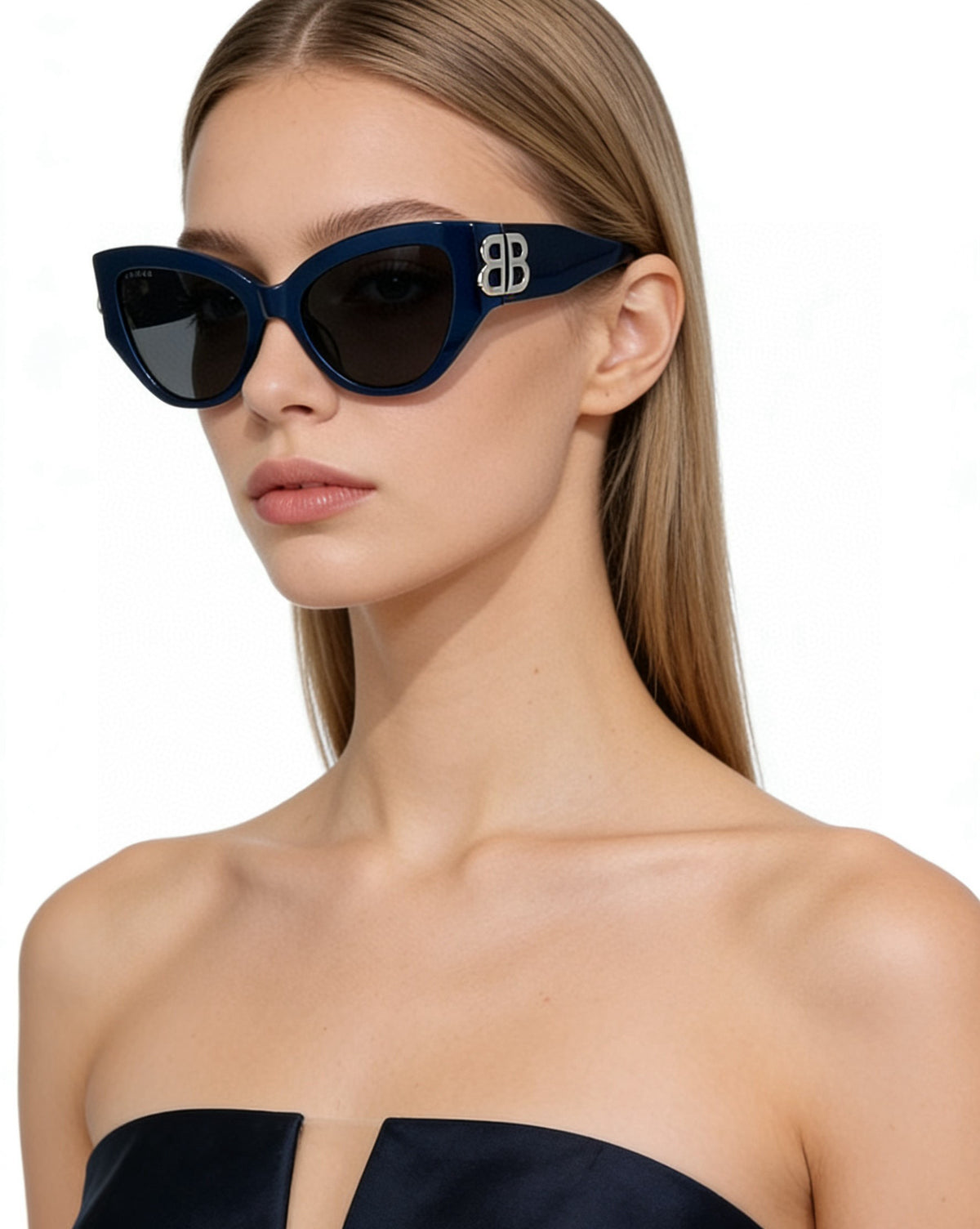 Balenciaga BB0322SK Rose Gold Designer Sunglasses 55-19-135 mm - detail image 2