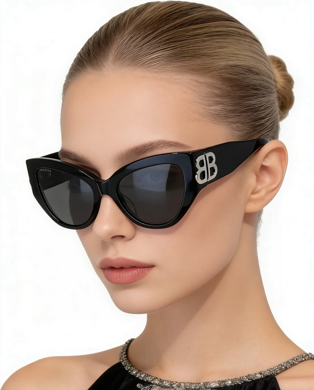 Balenciaga BB0322SK Rose Gold Designer Sunglasses 55-19-135 mm - detail image 9