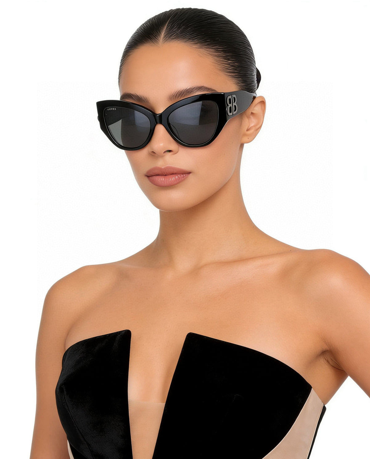 Balenciaga BB0322SK Rose Gold Designer Sunglasses 55-19-135 mm - detail image 4