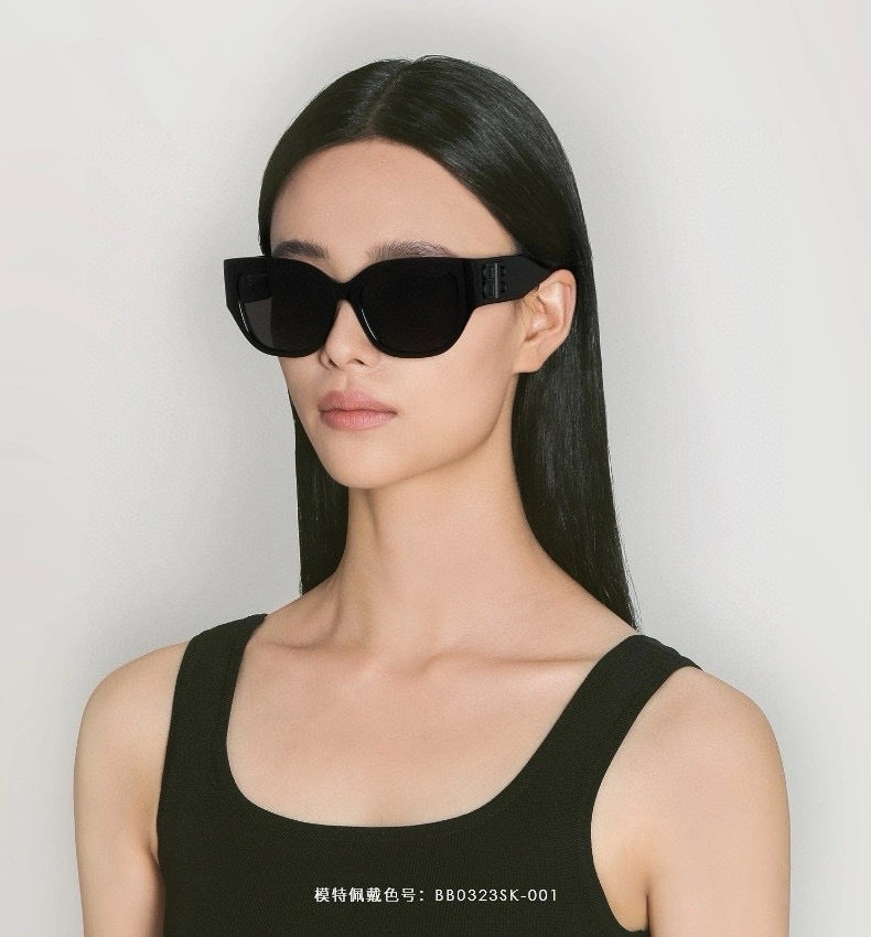 Balenciaga BB0323SK Black & Rose Gold Designer Sunglasses 55-19-125 mm - detail image 4