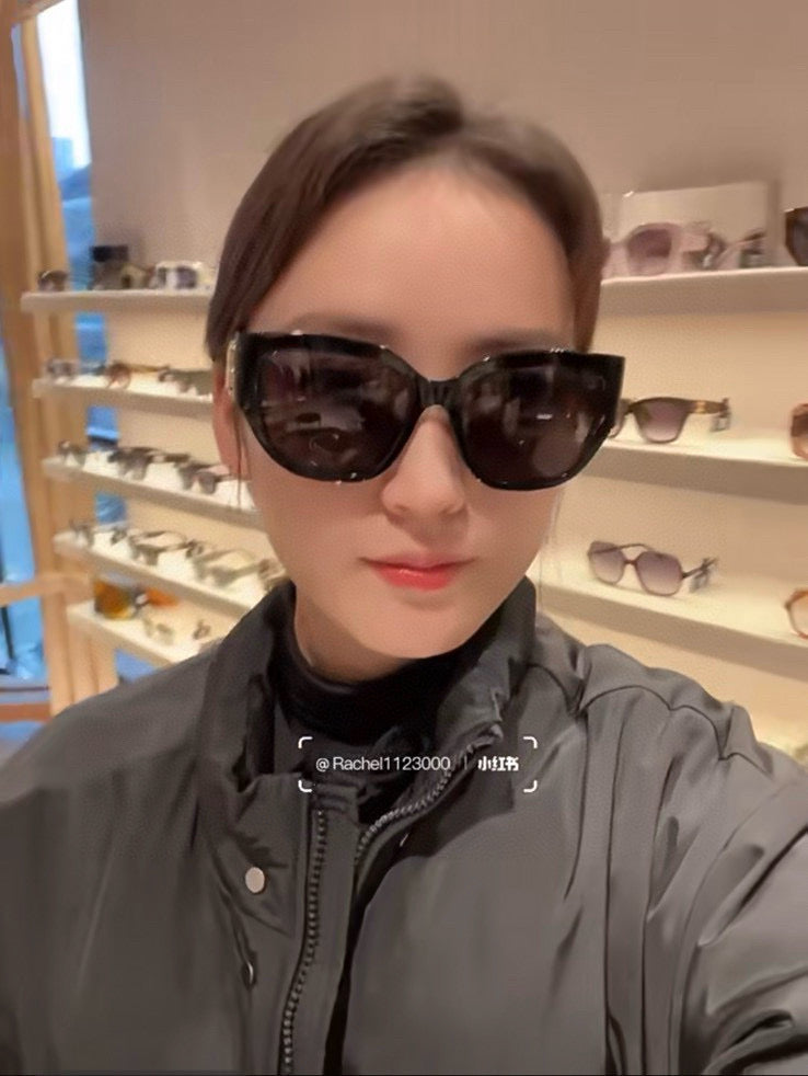 Balenciaga BB0323SK Black & Rose Gold Designer Sunglasses 55-19-125 mm